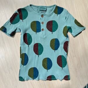 Kids Bobo Choses short sleeve Henley t-shirt, size 6-7 years